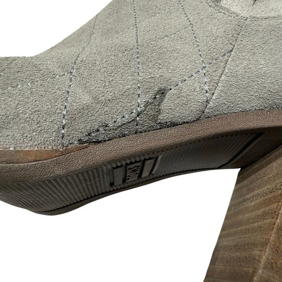 TOMS Women's Suede Peep-Toe Block-Heel Booties US W 5.5 — Gently Used - Picture 3 of 8